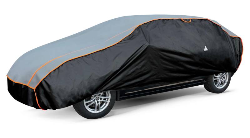 WALSER Hagelschutz Abdeckplane Auto, Vollgarage Größe 2 - Anthrazit-Schwarz, 100% Polyester von Walser