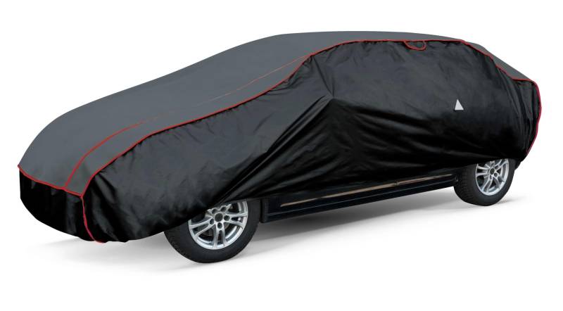 Walser Hagelschutz Abdeckplane Auto, Autogarage Abdeckung, Abdeckplane Auto Pro, Auto Hagelschutzplane, Abdeckung Auto 100% Polyester, Auto Vollgarage, Auto Abdeckung PKW L - anthrazit-schwarz von Walser