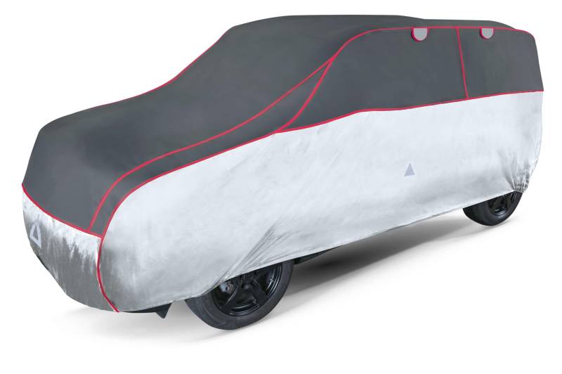 Walser Hagelschutz Abdeckplane Auto, Autogarage Abdeckung, Abdeckplane Auto Pro, Auto Hagelschutzplane, Abdeckung Auto 100% Polyester, Auto Vollgarage, Auto Abdeckung Größe 9 - anthrazit-Silber von Walser
