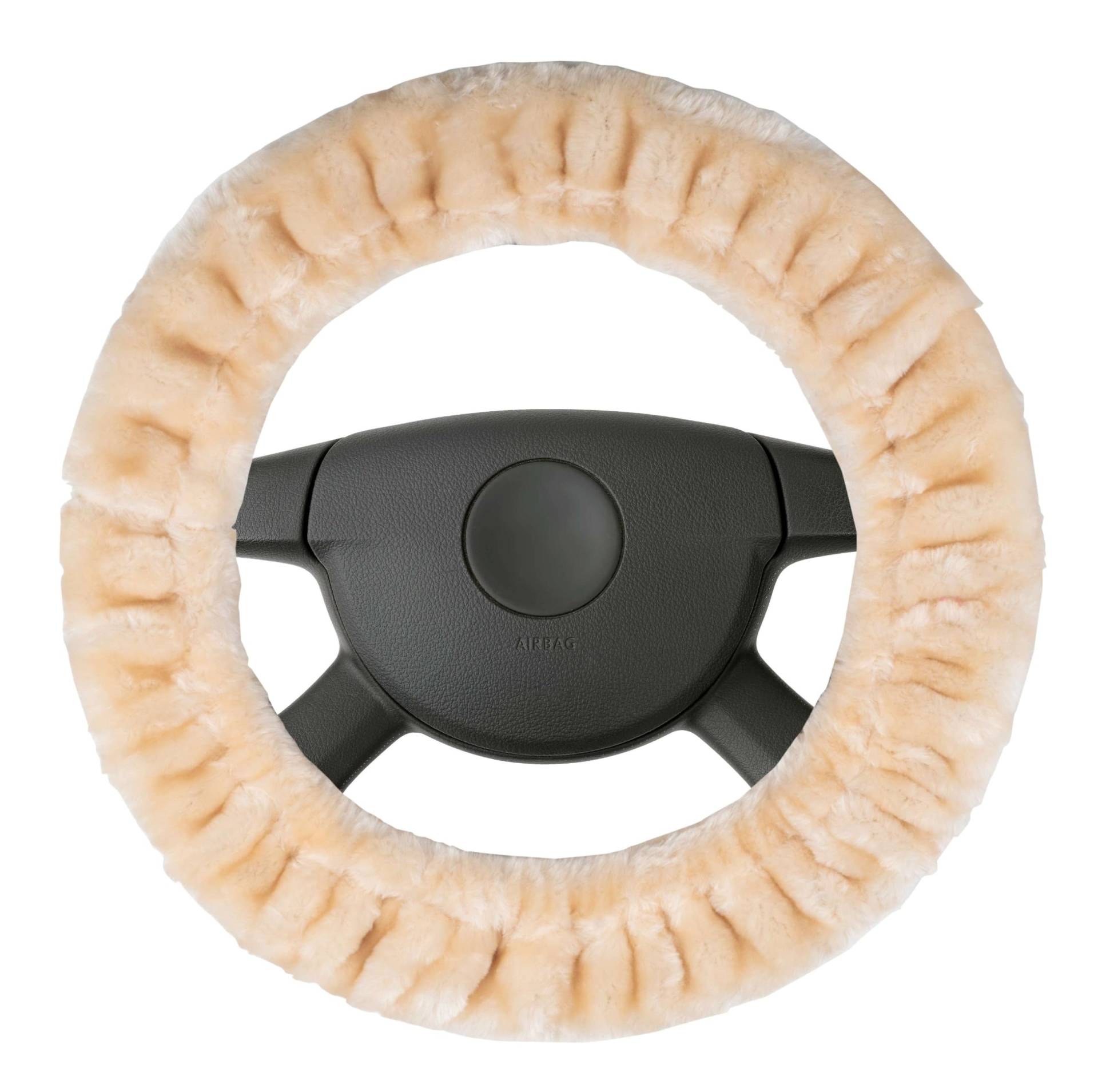 Walser Lenkradbezug Teddy Plüsch, Lenkradhülle Kunstfell, Plüsch-Lenkradabdeckung, Lenkradschoner Lammfell-Optik vegan beige Walser Lenkradbezug Teddy Plüsch, Lenkradhülle Kunstfell, Plüsch-Lenkradabdeckung, Lenkradschoner Lammfell-Optik vegan beige von Walser