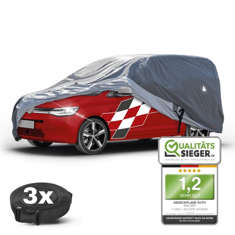 Walser Premium Abdeckplane Auto All Weather Plus, Abdeckplane wasserdicht, Bus Abdeckplane, Transporter Abdeckplane Größe 11 kompatibel mit VW Caddy, Ford Transit/Tourneo, Renault Kangoo von Walser