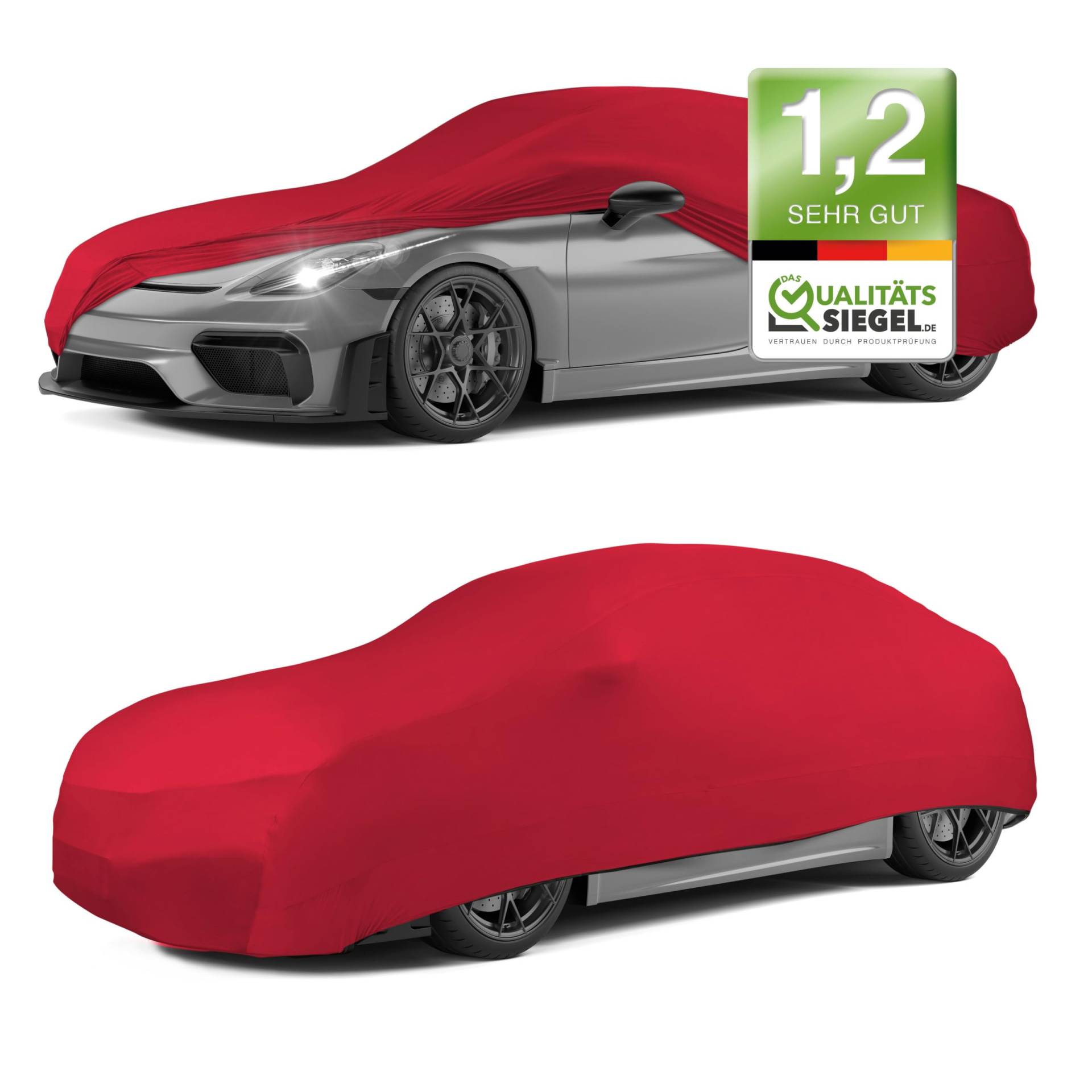 WALSER Premium Abdeckung Auto Indoor Stretch Plus Qualitätssieger Sehr Gut* Autoabdeckung Winter Autogarage Abdeckung Autoplane Winter Autogarage Abdeckung Winter Auto Abdeckplane Kombi M rot WALSER Premium Abdeckung Auto Indoor Stretch Plus Qualitätssieger Sehr Gut* Autoabdeckung Winter Autogarage Abdeckung Autoplane Winter Autogarage Abdeckung Winter Auto Abdeckplane Kombi M rot von Walser