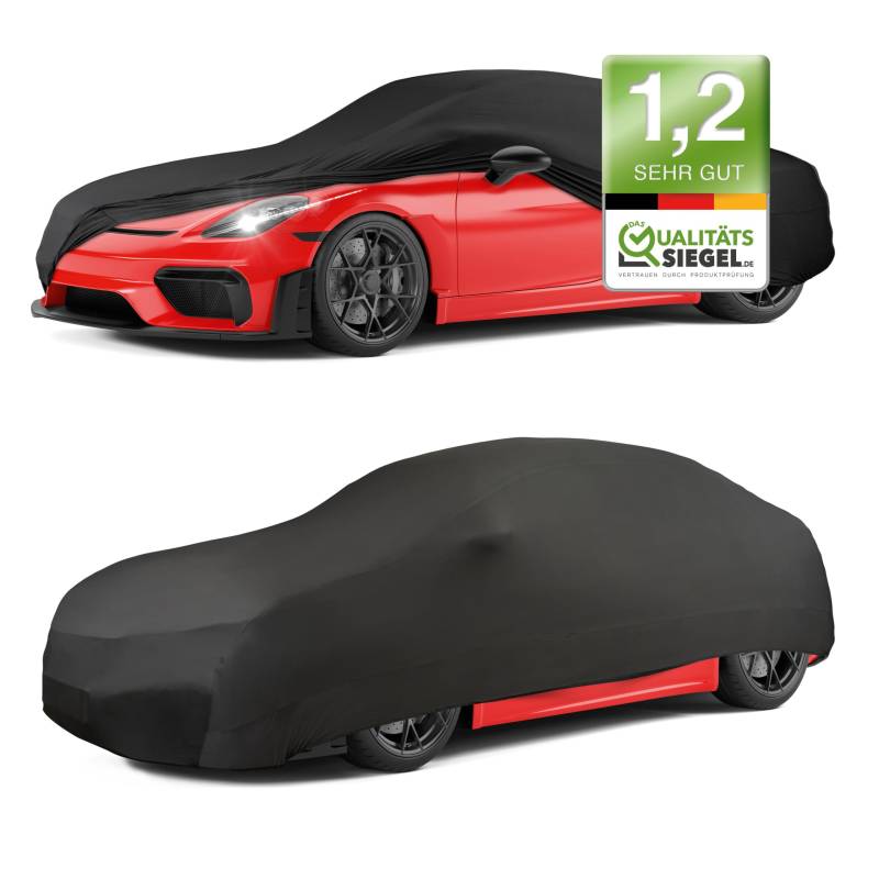 Walser Premium Abdeckung Auto Indoor Stretch Plus Qualitätssieger Sehr Gut* Autoabdeckung Winter Autogarage Abdeckung Autoplane Winter Autogarage Abdeckung Winter Auto Abdeckplane Kombi M schwarz von Walser