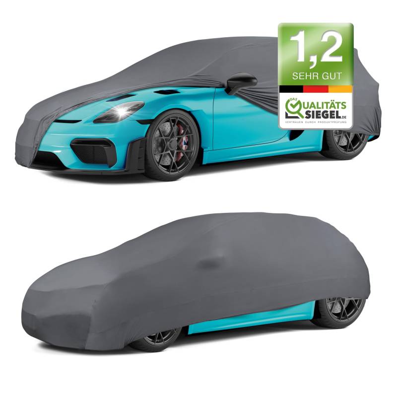Walser Premium Abdeckung Auto Indoor Stretch Plus Qualitätssieger Sehr Gut* Autoabdeckung Winter Autogarage Abdeckung Autoplane Winter Autogarage Abdeckung Winter Auto Abdeckplane M anthrazit von Walser