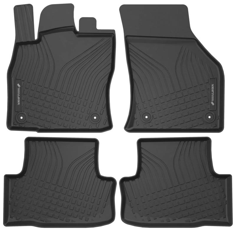 Walser Premium Fussmatten Auto für Audi A3/A3 Sportback 2012-10/2020, 100% passgenaue Gummimatten Auto - Made in EU, robuste Fußmatten Auto, Auto Fußmatten von Walser
