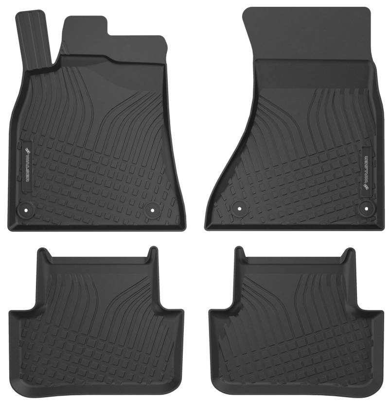 Walser Premium Fussmatten Auto für Audi A4 B8/A4 Allroad B8/A4 B8 Avant 2007-2016, 100% passgenaue Gummimatten Auto - Made in EU, robuste Fußmatten Auto, Auto Fußmatten von Walser