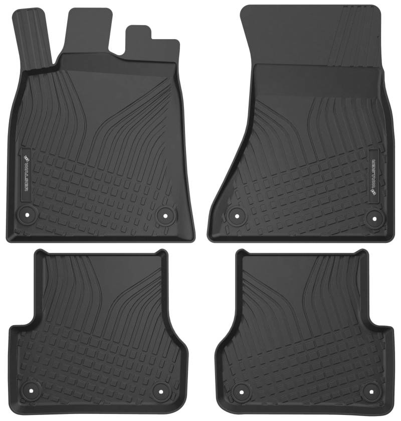 Walser Premium Fussmatten Auto für Audi A6 C7/Allroad C7/Avant C7 2011-2018, 100% passgenaue Gummimatten Auto - Made in EU, robuste Fußmatten Auto, Auto Fußmatten, Fußmatte Auto von Walser