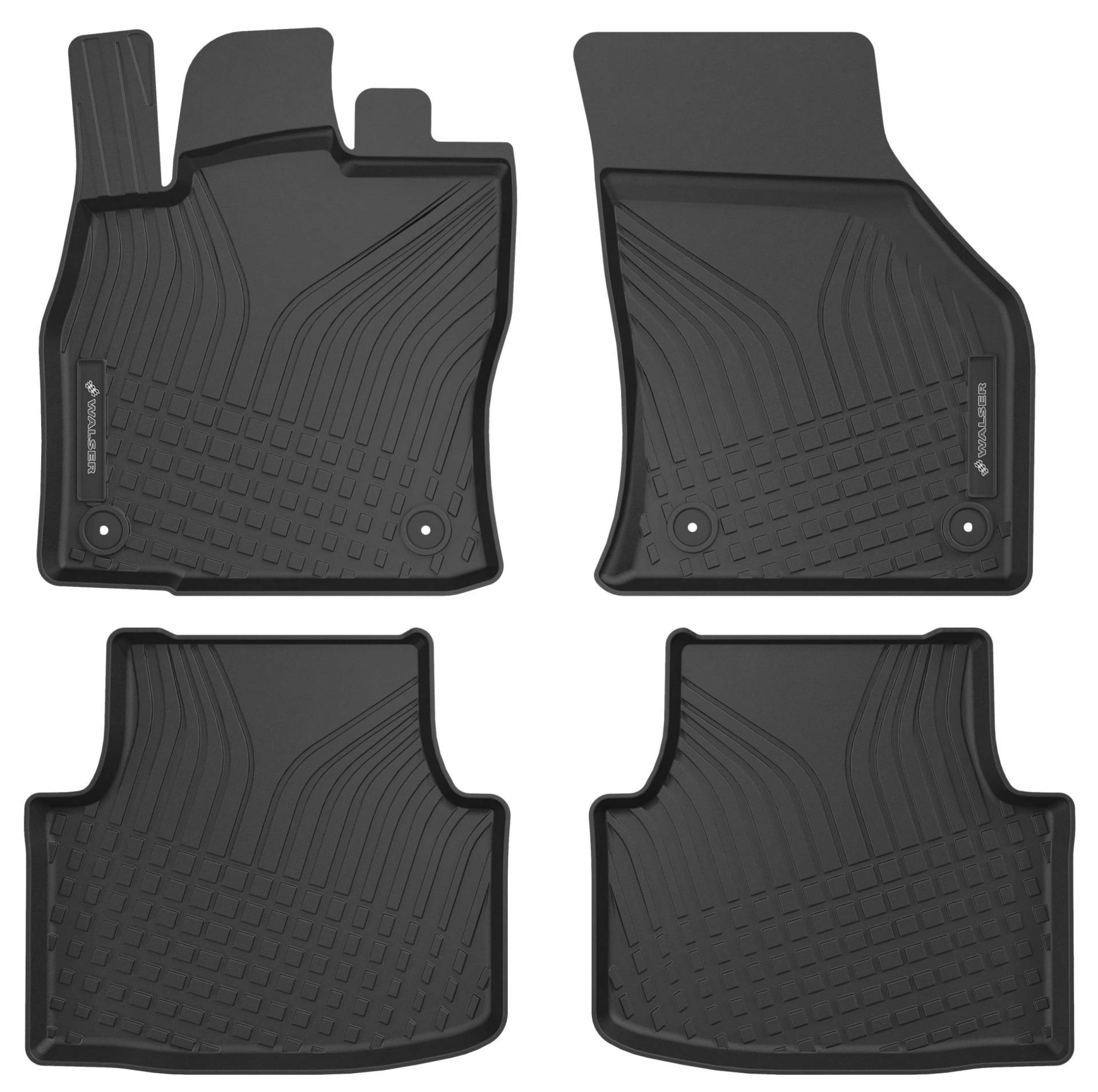 Walser Premium Fussmatten Auto für Cupra Formentor (KM7) 07/2020-Heute, Seat Leon (KL1) 11/2019-Heute, 100% passgenaue Gummimatten Auto - Made in EU, robuste Fußmatten Auto, Auto Fußmatten von Walser