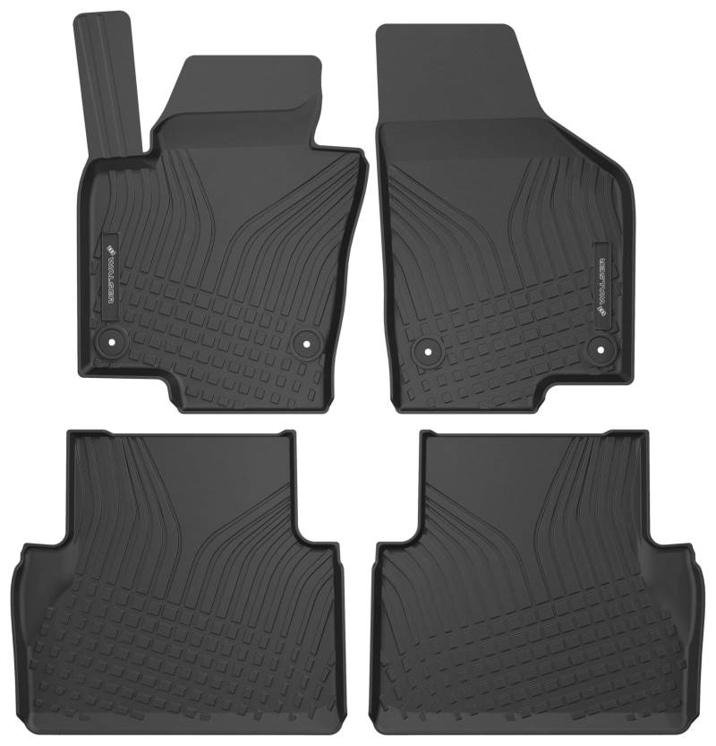 Walser Premium Fussmatten Auto für Seat Alhambra (710, 711) 2010-2022, VW Sharan (7N1, 7N2) 2010-2022, 100% passgenaue Gummimatten Auto - Made in EU, robuste Fußmatten Auto, Auto Fußmatten von Walser