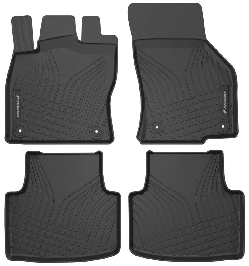 Walser Premium Fussmatten Auto für VW Passat B8/B8 Variant/Alltrack B8 08/2014-2023, 100% passgenaue Gummimatten Auto - Made in EU, robuste Fußmatten Auto, Auto Fußmatten, Fußmatte Auto von Walser