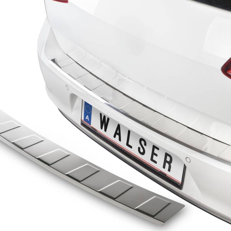 Walser Premium Ladekantenschutz für BMW X1 (F48) 11/2014-Heute, 100% maßgeschneiderter Kantenschutz Edelstahl Proguard, Kofferraum Stoßstangenschutz Auto Made in Europa Silber von Walser