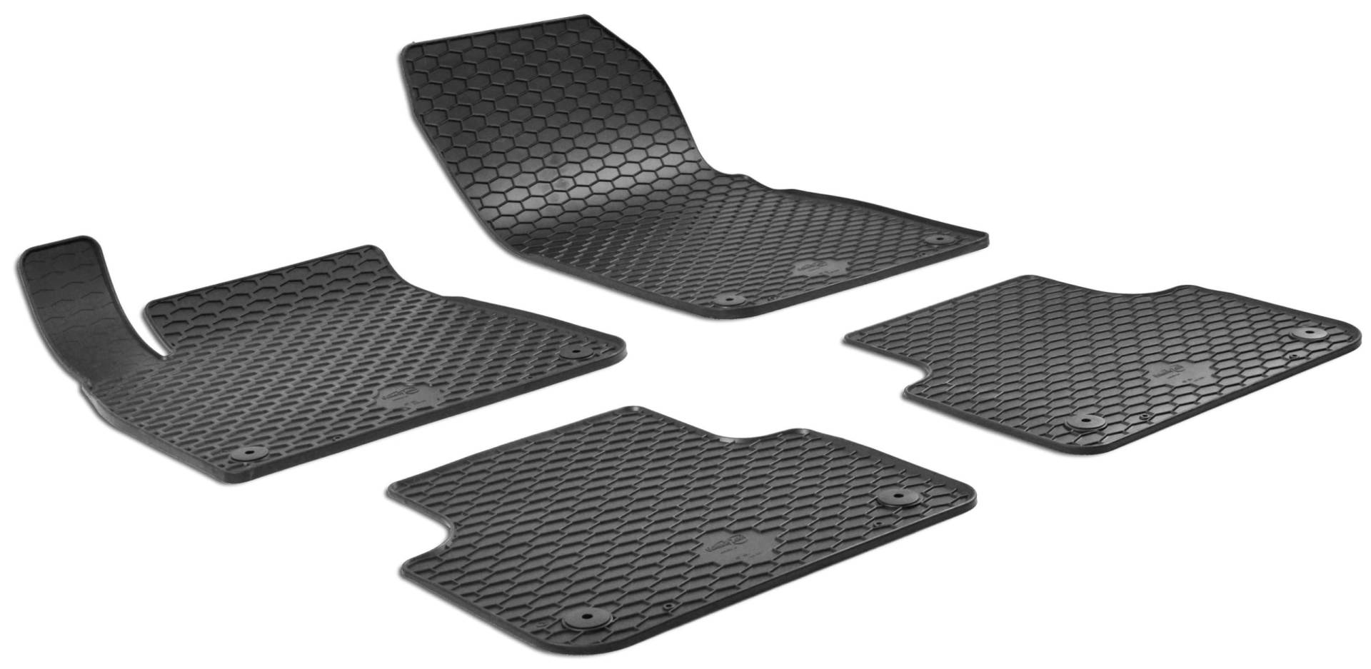 Walser DirtGuard Gummi Fussmatten Auto für Audi Q7 (4MB, 4MG) 01/2015-Heute, Audi Q8 (4MN) 02/2018-Heute, 100% passgenaue Auto Fußmatten, robuste Universal Fußmatte Auto, Gummimatten Auto von Walser