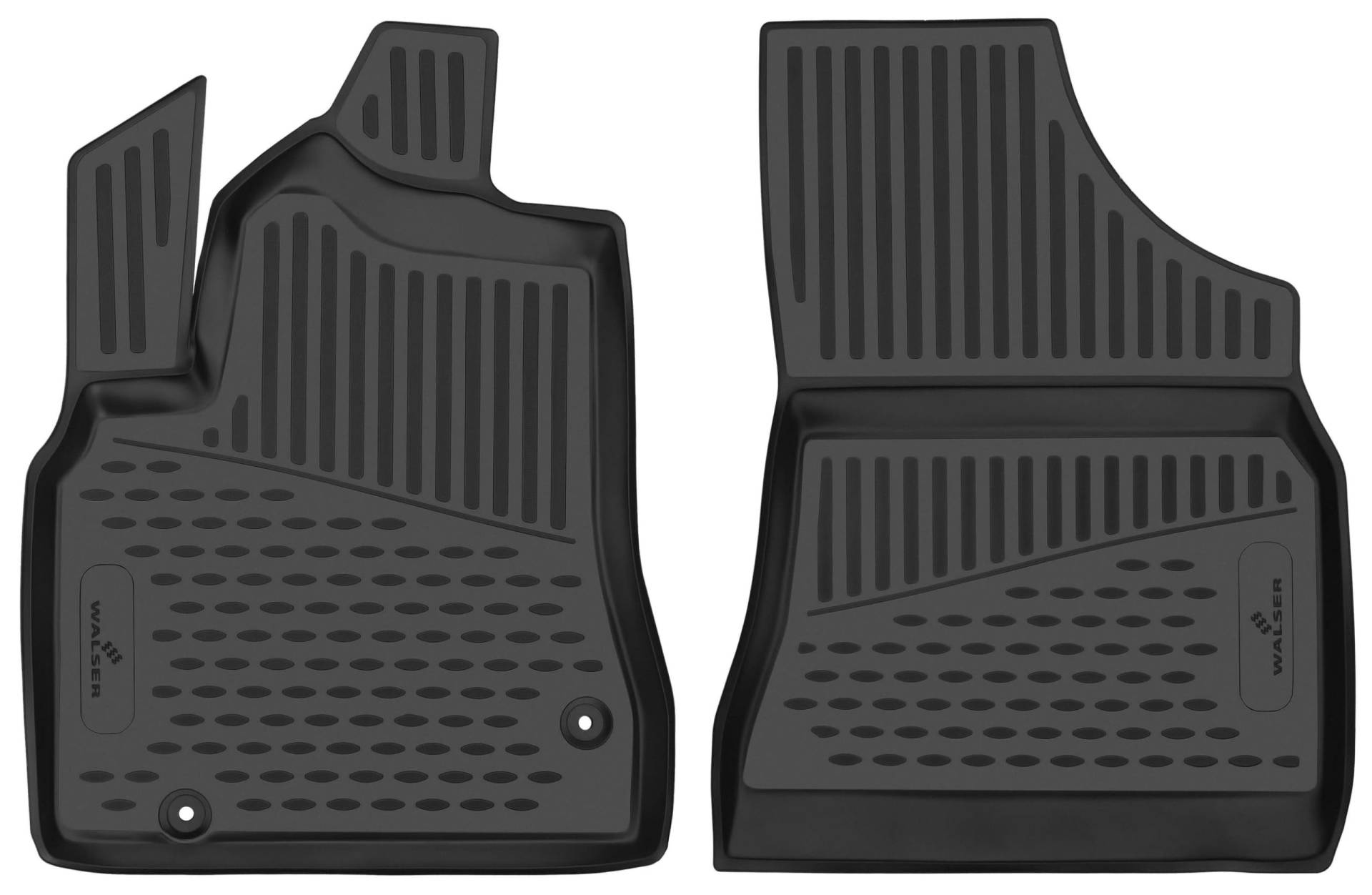 Walser XTR Gummi Fussmatten Auto für Citroen Berlingo/Berlingo Multispace (B9) 04/2008-2018, 100% passgenaue Auto Fußmatten, robuste Universal Fußmatte Auto, Auto Fussmatten Gummi von Walser