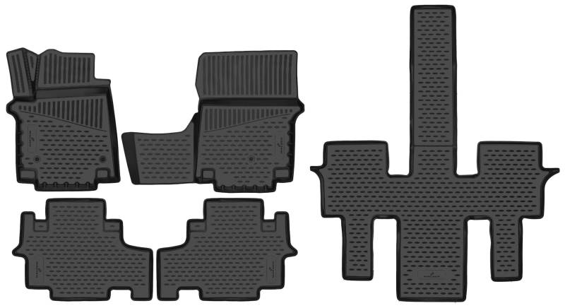 WALSER XTR Gummi Fussmatten Auto kompatibel mit Hyundai Staria (US4) 01/2021-Heute, 100% passgenaue Auto Fußmatten, robuste Universal Fußmatte Auto, Gummimatten Auto, Auto Fussmatten Gummi von Walser