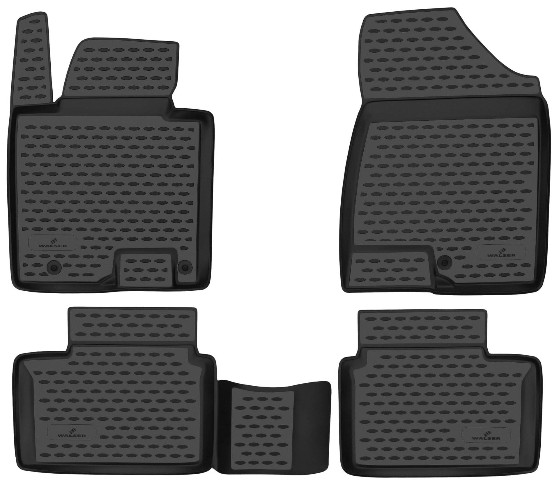 WALSER XTR Gummi Fussmatten Auto kompatibel mit Kia Ceed/Ceed Sportswagon (JD) 2012-07/2018, 100% passgenaue Auto Fußmatten, robuste Universal Fußmatte Auto, Gummimatten Auto, Auto Fussmatten Gummi von Walser