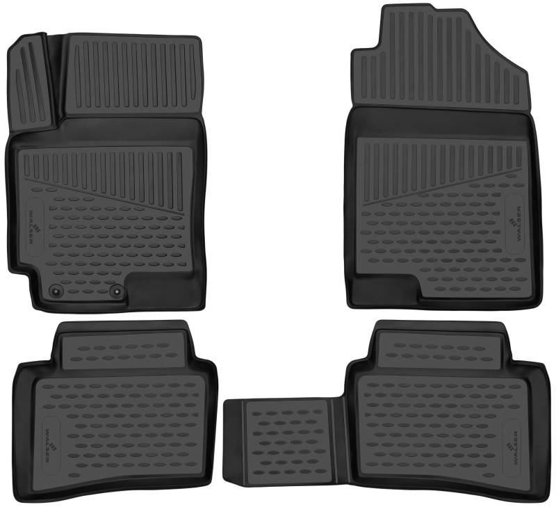 Walser XTR Gummi Fussmatten Auto für Kia Rio IV 07/2017-Heute, 100% passgenaue Auto Fußmatten, robuste Universal Fußmatte Auto, Gummimatten Auto, Auto Fussmatten Gummi, Auto Gummimatten von Walser