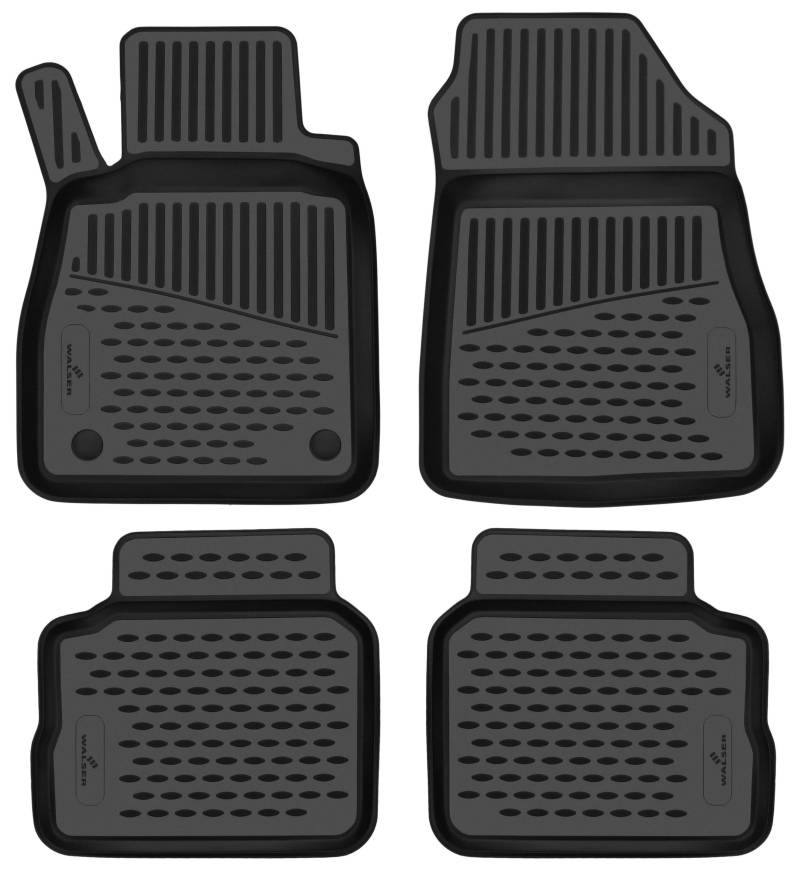 Walser XTR Gummi Fussmatten Auto für Nissan Micra V (K14) 12/2016-Heute, 100% passgenaue Auto Fußmatten, robuste Universal Fußmatte Auto, Gummimatten Auto, Auto Fussmatten Gummi von Walser