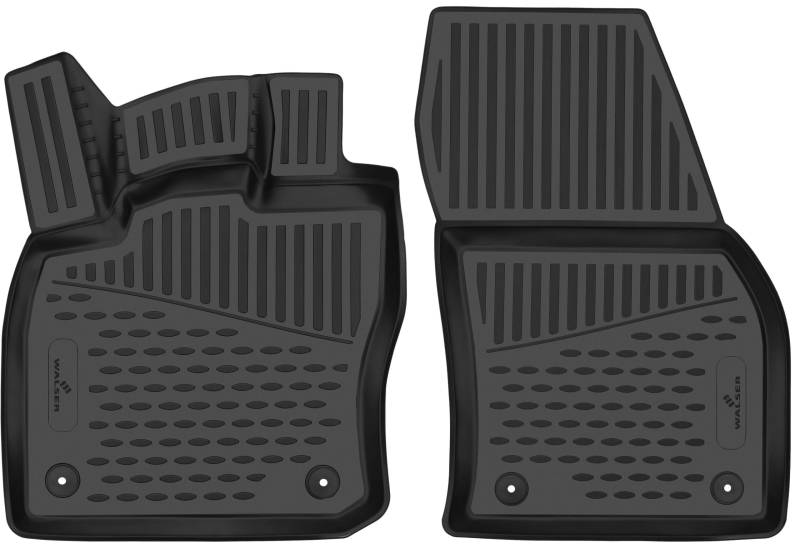 Walser XTR Gummi Fussmatten Auto für VW Caddy V (SBB, SBJ) 09/2020-Heute, 100% passgenaue Auto Fußmatten, robuste Universal Fußmatte Auto, Gummimatten Auto, Auto Fussmatten Gummi von Walser