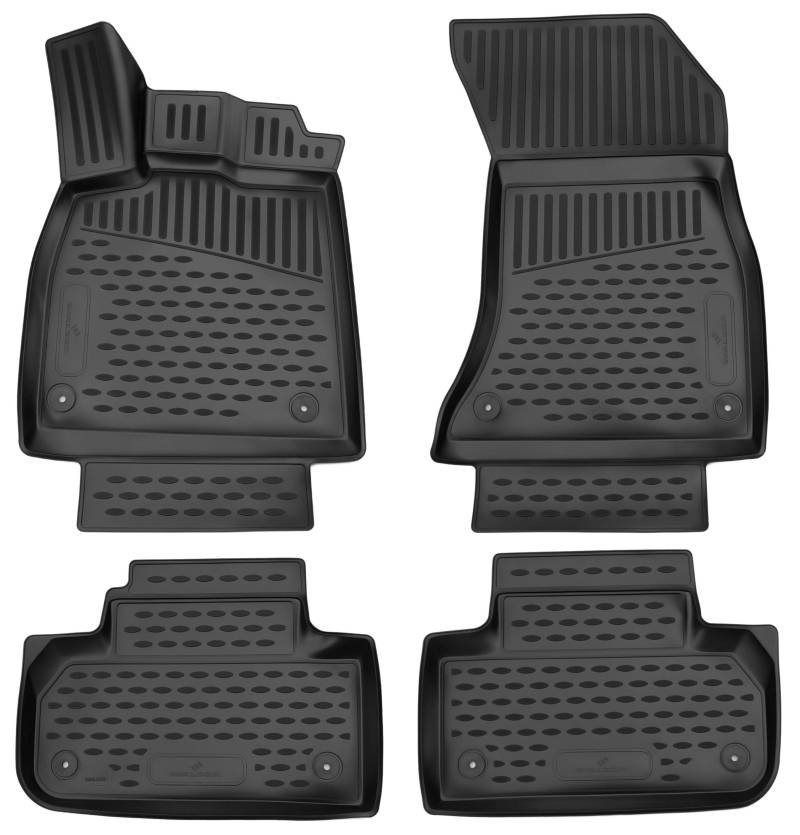 Walser XTR Gummi Fussmatten Auto für Audi Q5 05/2016-Heute, 100% passgenaue Auto Fußmatten, robuste Universal Fußmatte Auto, Gummimatten Auto, Auto Fussmatten Gummi, Auto Gummimatten von Walser