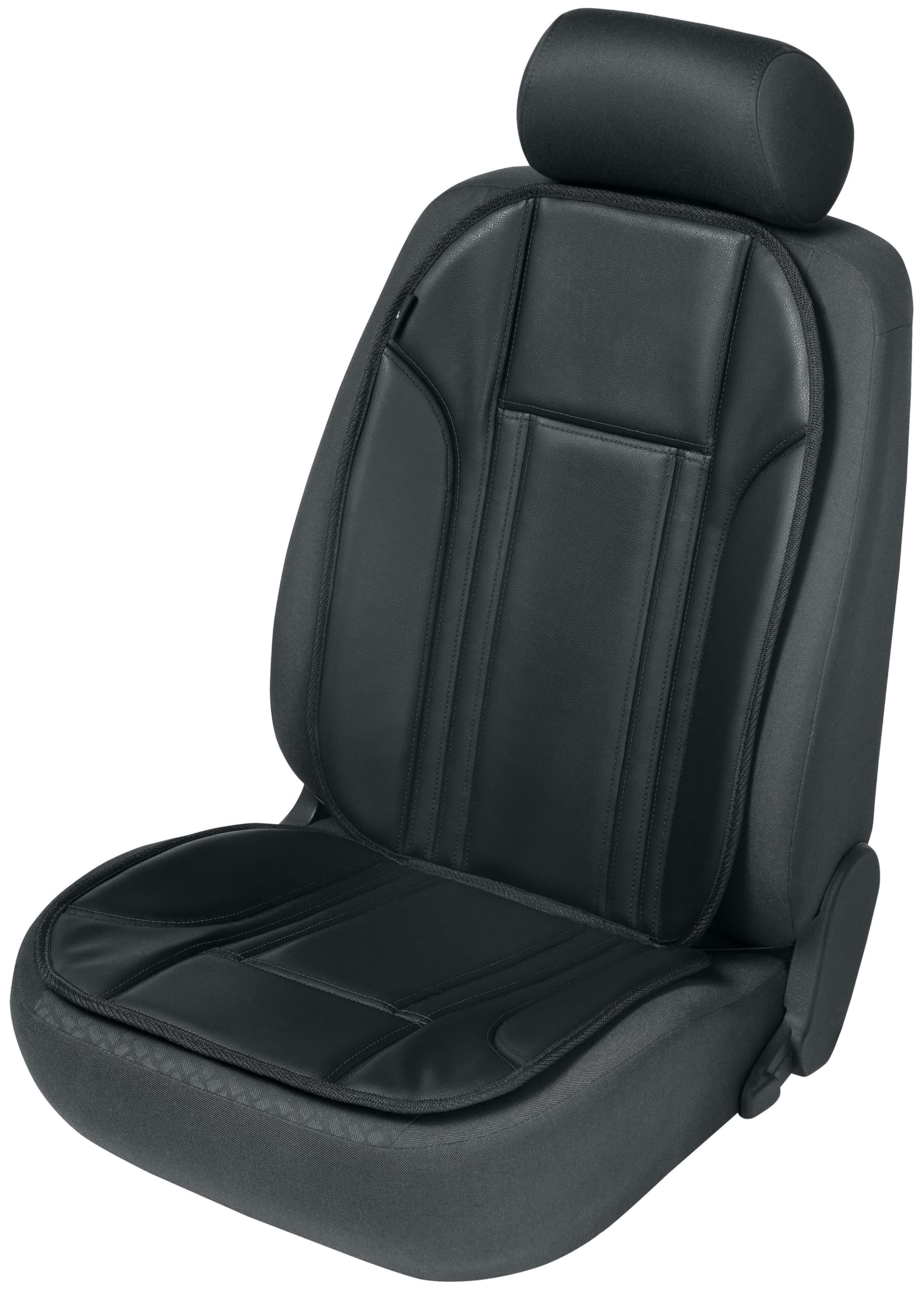 Walser Premium Auto-Sitzaufleger Ravenna, Auto-Sitzauflage, Sitzschoner-PKW universal, Autositzschoner aus Kunstleder, Auto-Schutzunterlage schwarz Walser Premium Auto-Sitzaufleger Ravenna, Auto-Sitzauflage, Sitzschoner-PKW universal, Autositzschoner aus Kunstleder, Auto-Schutzunterlage schwarz von Walser