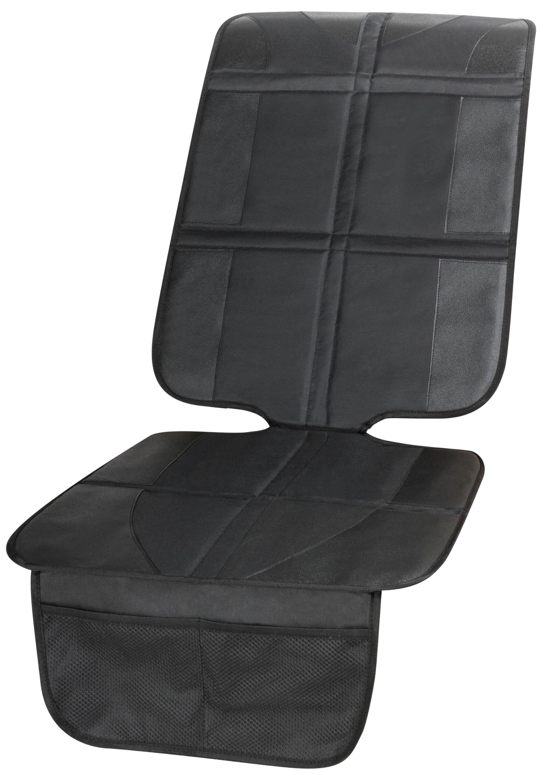 Walser Premium XL Kindersitzunterlage Auto Isofix kompatibel, 100% wasserabweisend, Rutschfester Autositzschoner Kindersitz, Unterlage Kindersitz Auto Universalgröße, Sitzschoner Auto schwarz von Walser