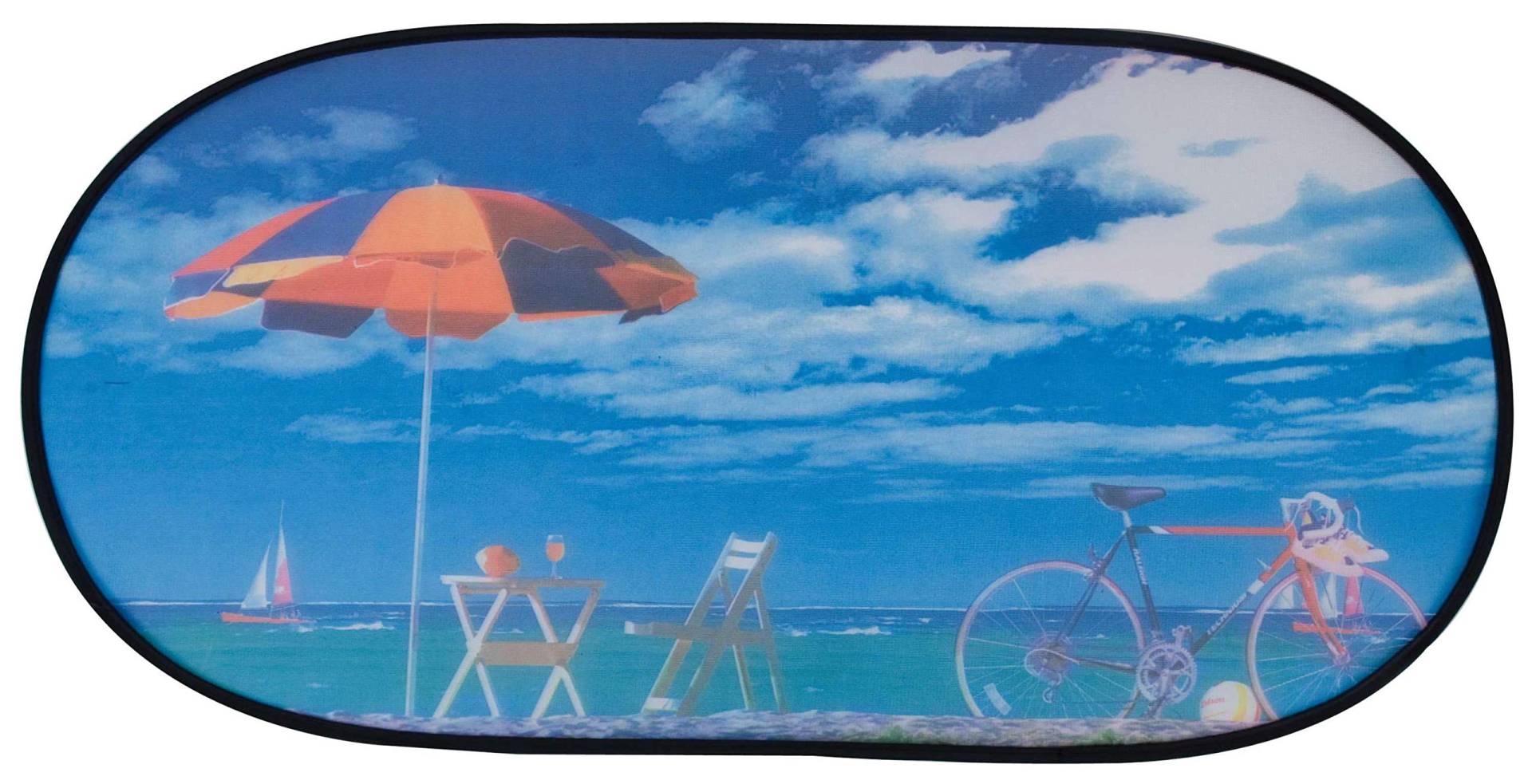 WALSER Sonnenschutz Heckscheibe selbsthaftend 100 x 50 cm Motiv Strandurlaub von Walser