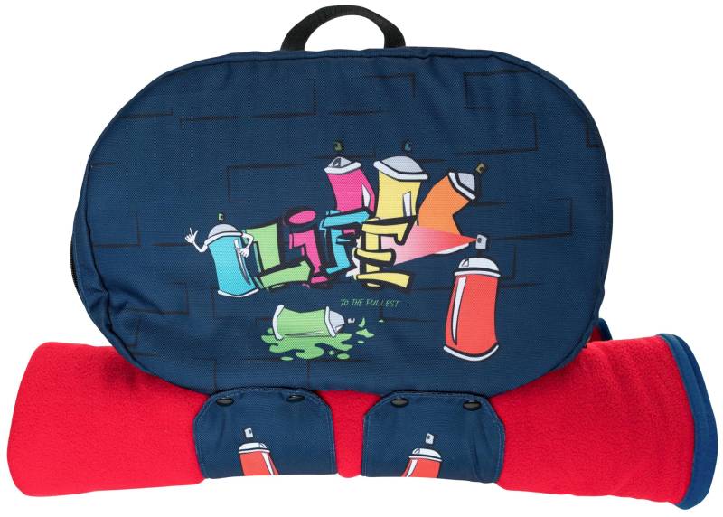 WALSER Rucksack-Organizer, Auto-Organizer Graffiti, Rucksack für Autositz, Rückenlehnenschutz-Auto, Rücksitzschoner-Auto, Autositz-Tasche blau von Walser