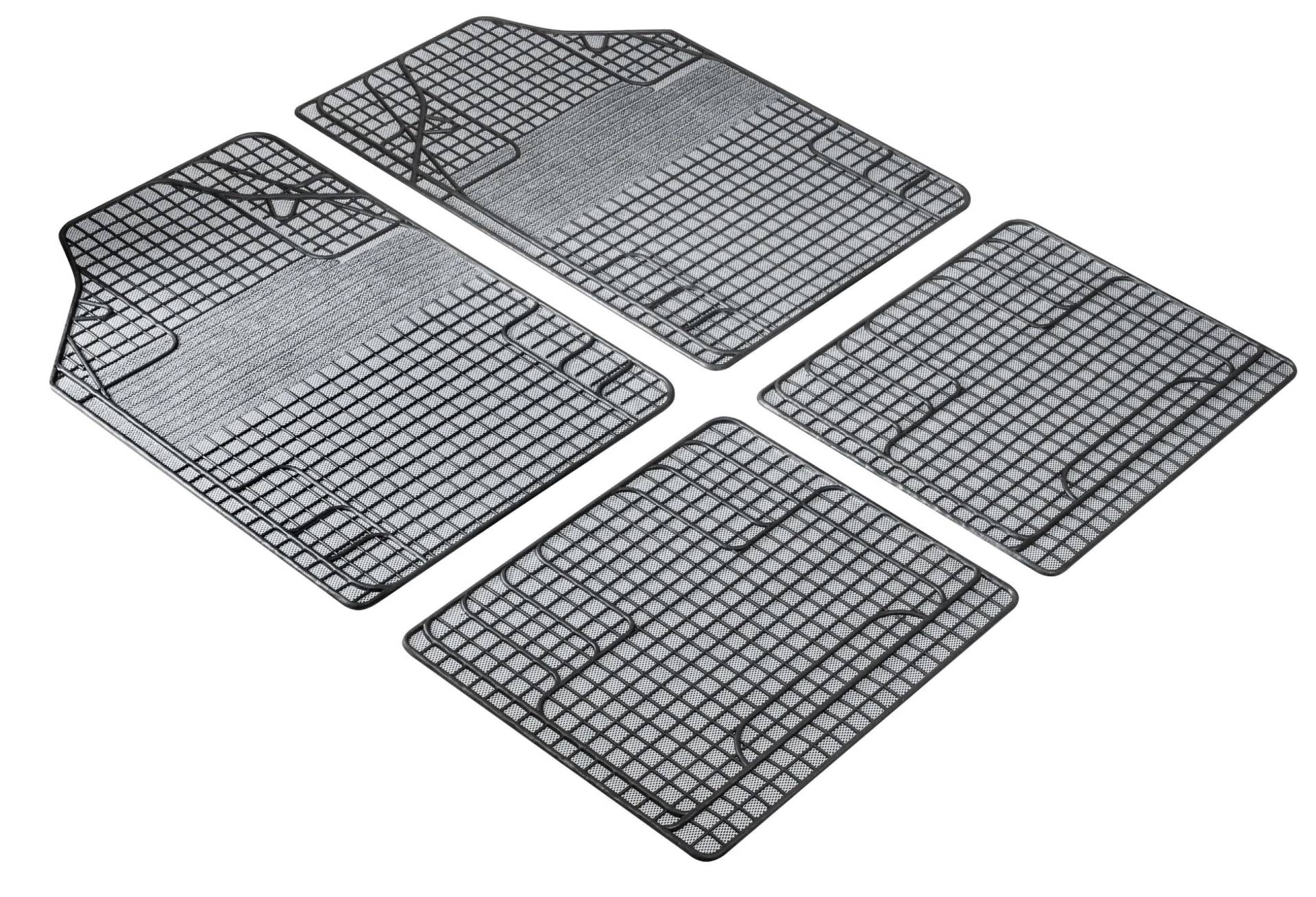 Walser Universal Auto-Gummimatten-Set, Automatten 4-teilig zuschneidbar, Universal Fußraummatte Auto, PKW-Fußraummatten weiß/schwarz Walser Universal Auto-Gummimatten-Set, Automatten 4-teilig zuschneidbar, Universal Fußraummatte Auto, PKW-Fußraummatten weiß/schwarz von Walser