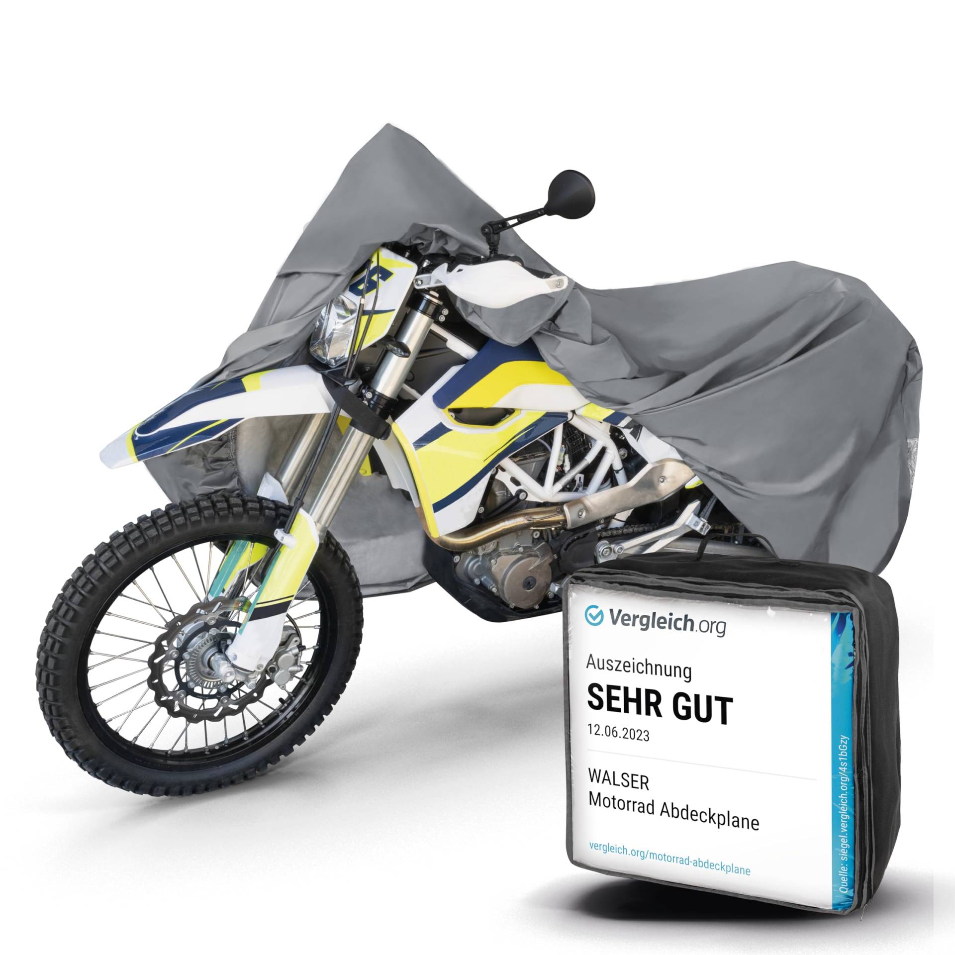 Walser Motorrad Abdeckplane XL aus robustem PVC Abdeckplane wasserdicht Vespa Abdeckplane Outdoor Motorrad Plane wasserdicht Motorrad Zubehör Abdeckplane Motorrad grau mit Tasche 255x110x135 cm Walser Motorrad Abdeckplane XL aus robustem PVC Abdeckplane wasserdicht Vespa Abdeckplane Outdoor Motorrad Plane wasserdicht Motorrad Zubehör Abdeckplane Motorrad grau mit Tasche 255x110x135 cm von Walser