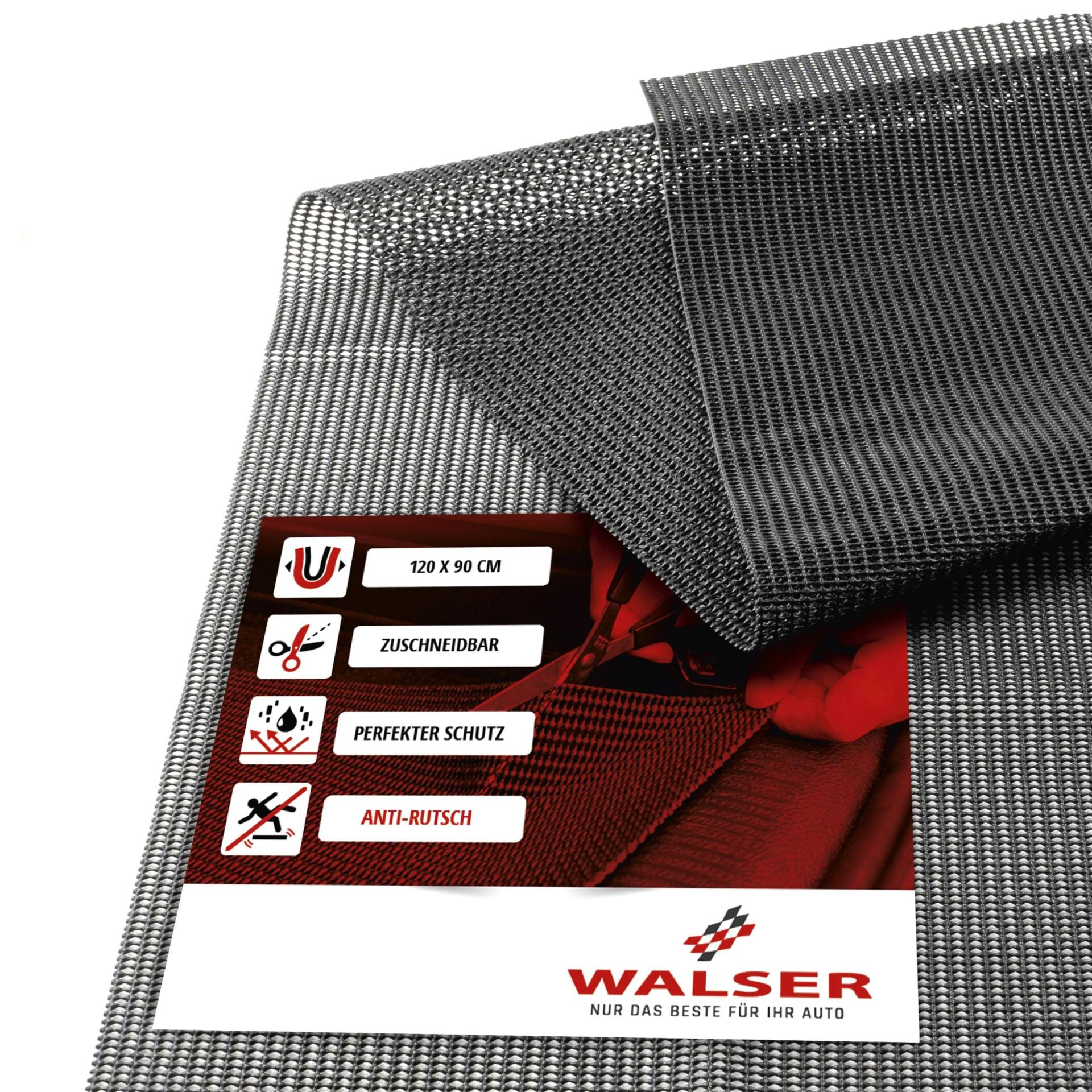 Walser Antirutsch-Matte Auto, universal verwendbare Anti-Rutschmatte, zuschneidbare Automatte, Schutzmatte Kofferraum Auto 120x90cm Walser Antirutsch-Matte Auto, universal verwendbare Anti-Rutschmatte, zuschneidbare Automatte, Schutzmatte Kofferraum Auto 120x90cm von Walser