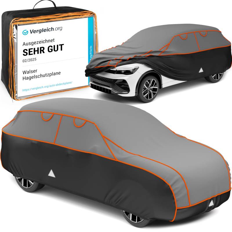 Walser Hagelschutz Abdeckplane Auto, Auszeichnung Sehr Gut* Auto Hagelschutzplane, TÜV geprüfte* Abdeckplane Auto Perma Protect, Autogarage Abdeckung, Abdeckung Auto, Auto Abdeckung Größe 7 SUV/Van von Walser
