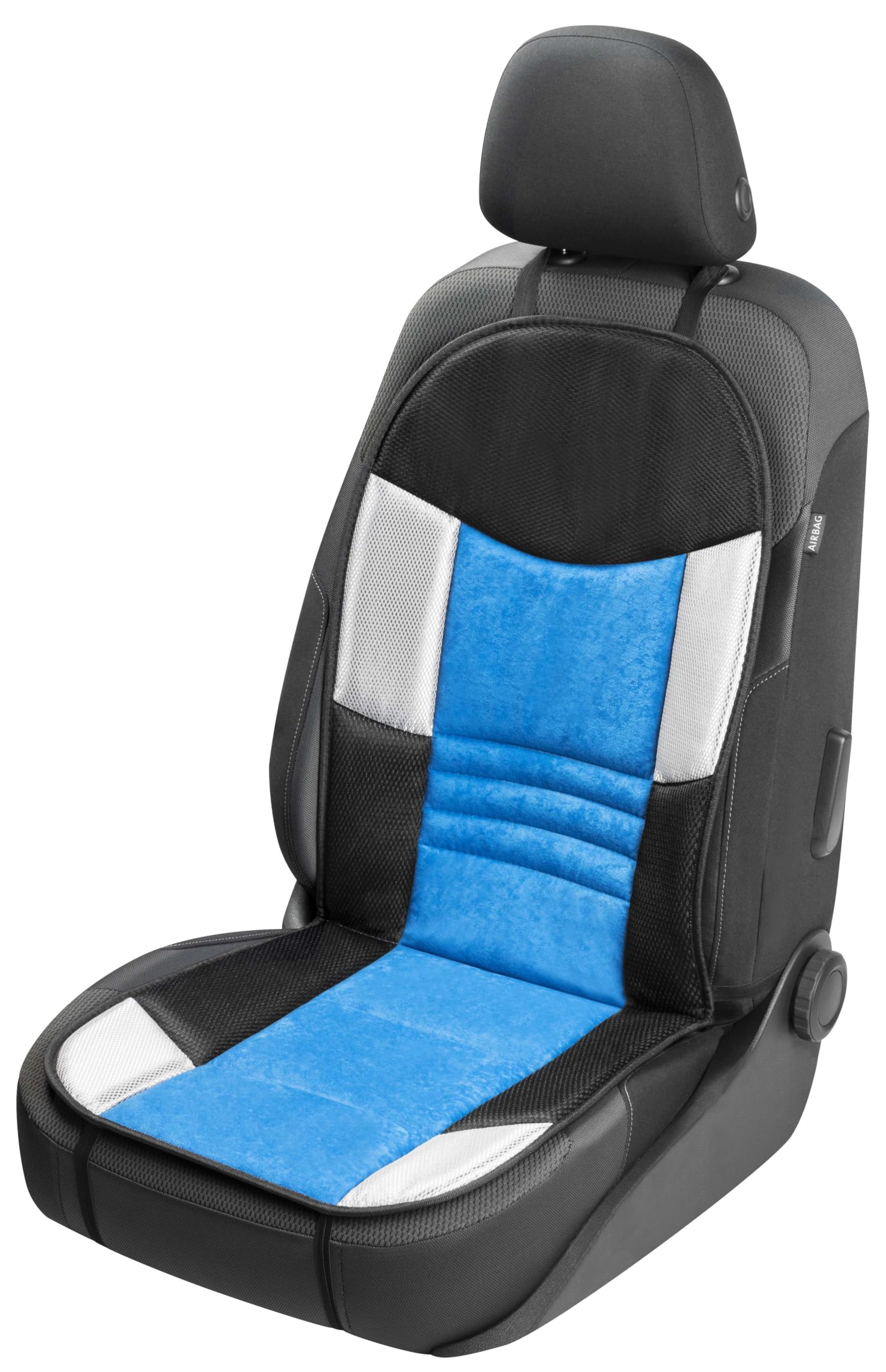 Auto Sitzauflage, Autositzschoner Hunt, PKW Sitzschoner blau schwarz, atmungsaktiv 11666 von Walser