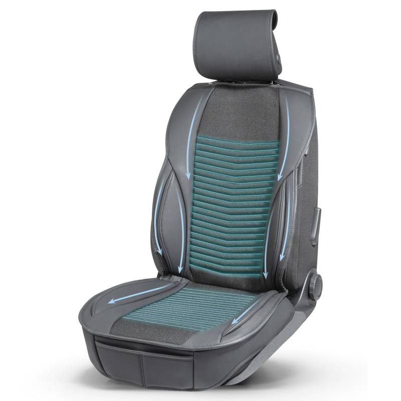 Walser Premium Sitzauflage Max, Ergonomischer Sitzschoner, Universal Sitzauflagen für Bequemes Fahren, Autositzauflage Vordersitze aus 100% Polyester, Sitzbezug Vordersitze von Walser