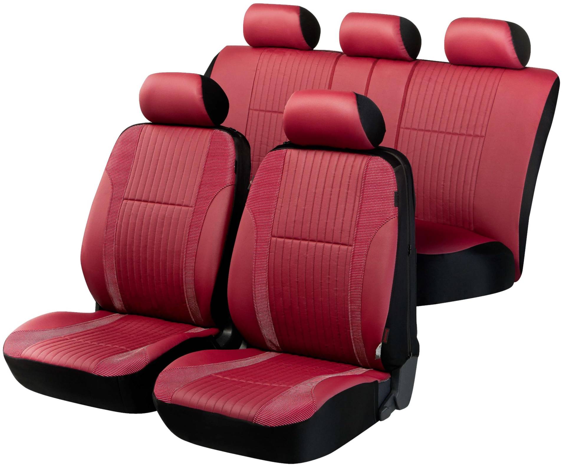 Walser Auto-Sitzbezug Komplettset Medway mit Reißverschluss, Zipp-IT Premium Auto-Schonbezüge für Normalsitze, 2 Vordersitzbezüge, 1 Rücksitzbezug von Walser