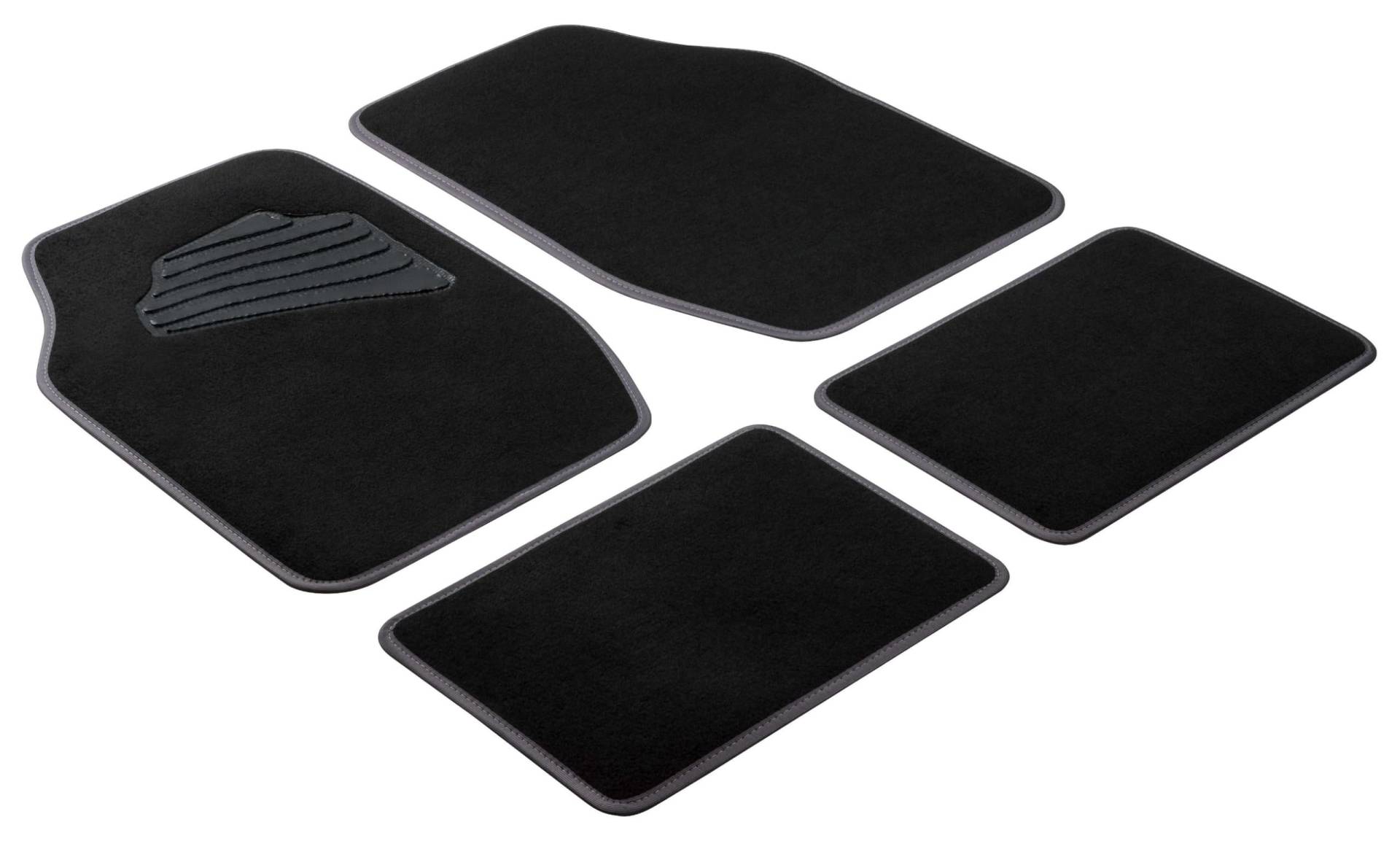 Walser Auto-Teppich Matrix, Universal Fußmatten-Set, Automatten 4-teilig, Allwettermatten, Auto-Schutzmatten-Set, PKW-Teppich schwarz/grau Walser Auto-Teppich Matrix, Universal Fußmatten-Set, Automatten 4-teilig, Allwettermatten, Auto-Schutzmatten-Set, PKW-Teppich schwarz/grau von Walser