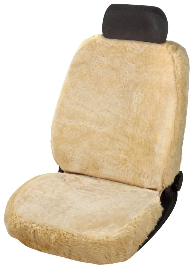 Walser Autositzbezug Lammfell Monette beige mit Zipp IT System 1-teilig Sitzbezug von Walser