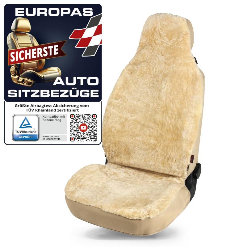 WALSER Autositzbezug Lammfell Lammfellbezug Zoya Autoschonbezug Lammfell beige 20022 von Walser