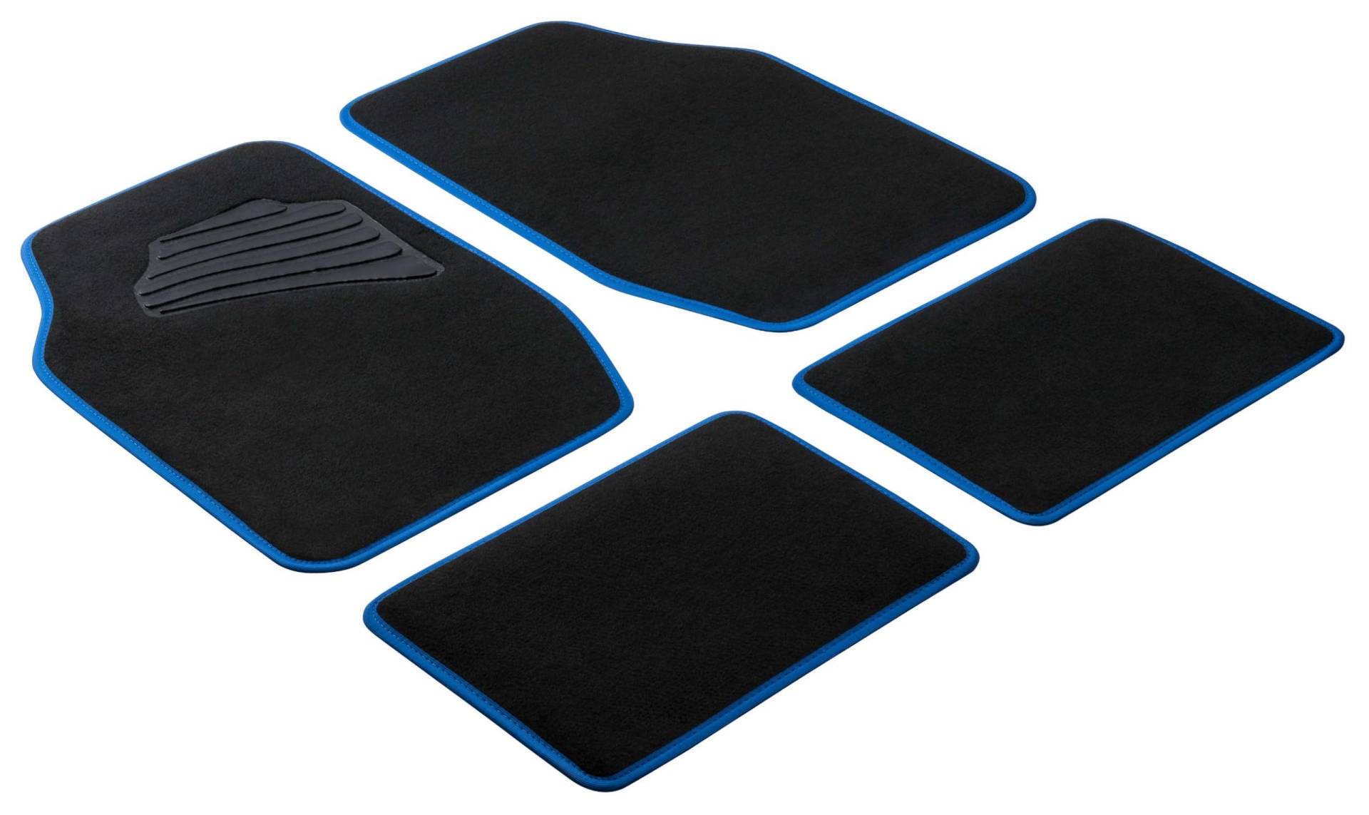 Walser Auto-Teppich Matrix, Universal Fußmatten-Set, Automatten 4-teilig, Allwettermatten, Auto-Schutzmatten-Set, PKW-Teppich schwarz/blau Walser Auto-Teppich Matrix, Universal Fußmatten-Set, Automatten 4-teilig, Allwettermatten, Auto-Schutzmatten-Set, PKW-Teppich schwarz/blau von Walser