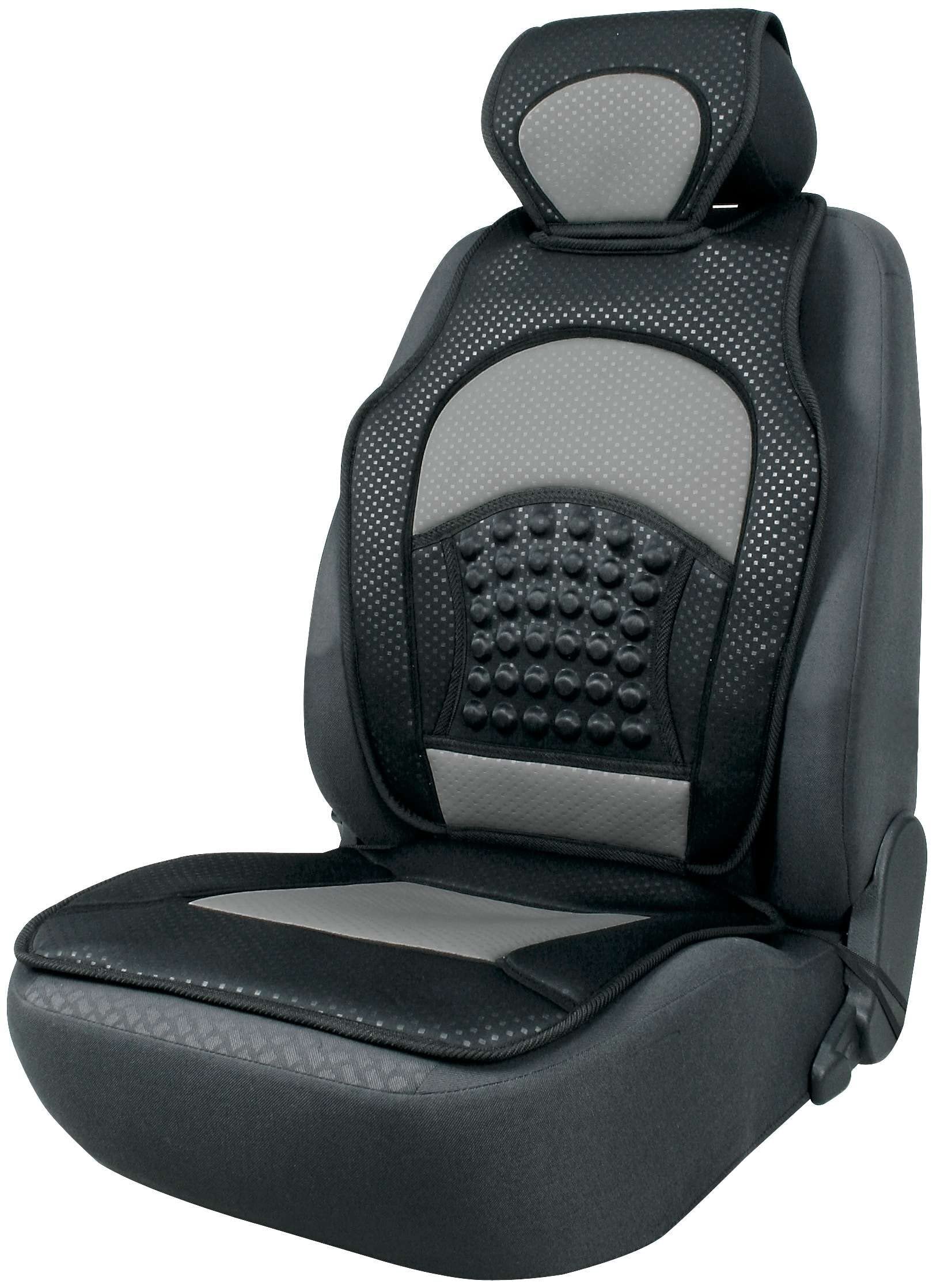 Walser Car Comfort Autositzauflage Space, Universelle Sitzauflage PKW, Sitzaufleger mit angenehmen Massagenoppen, Sitzaufleger Silber/schwarz Walser Car Comfort Autositzauflage Space, Universelle Sitzauflage PKW, Sitzaufleger mit angenehmen Massagenoppen, Sitzaufleger Silber/schwarz von Walser