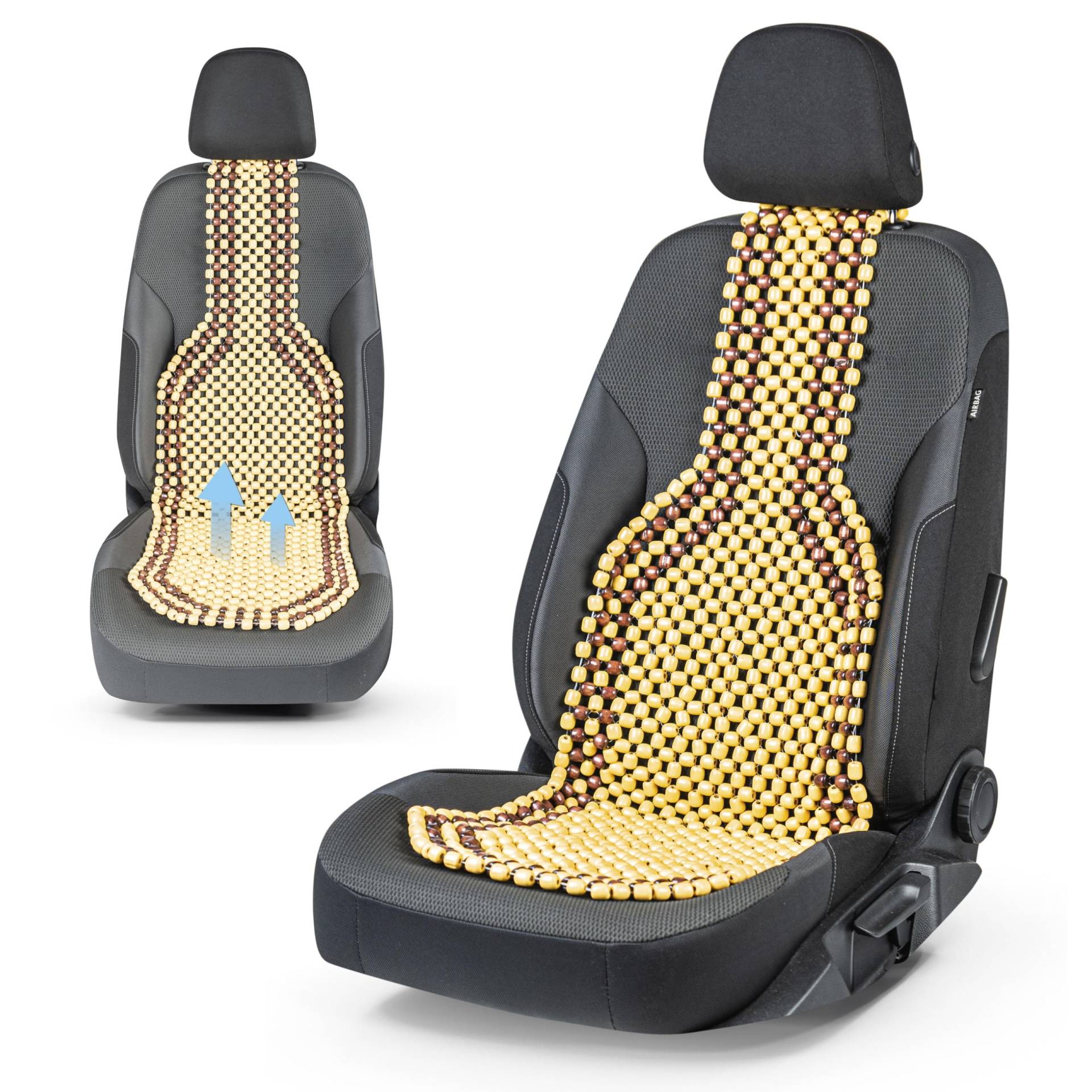 Walser CarComfort Sitzauflage aus Holzperlen, Sitzaufleger Holzkugeln, Massage Autositzauflage Holz, Universal Sitzmatte Natur 13550 Walser CarComfort Sitzauflage aus Holzperlen, Sitzaufleger Holzkugeln, Massage Autositzauflage Holz, Universal Sitzmatte Natur 13550 von Walser