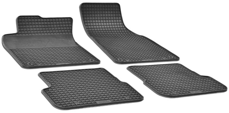 Walser DirtGuard Gummi Fussmatten Auto für Audi A6 04/2004-08/2011, 100% passgenaue Auto Fußmatten, robuste Universal Fußmatte Auto, Gummimatten Auto von Walser