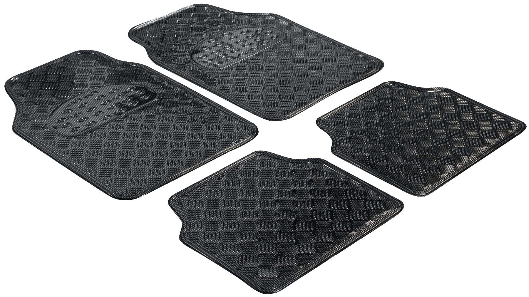 Walser Gummimatten, Universal Automatte Metallic, Fußmatten Komplettset Riffelblech, Schutzmatte Carbon, zuschneidbare Schmutzfangmatte 28023 Walser Gummimatten, Universal Automatte Metallic, Fußmatten Komplettset Riffelblech, Schutzmatte Carbon, zuschneidbare Schmutzfangmatte 28023 von Walser