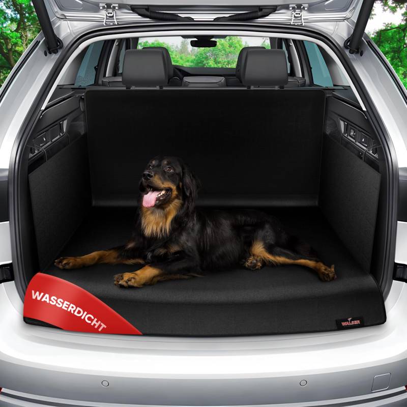 Walser Kofferraum Schutzmatte Auto Cäsar, 100% Wasserabweisende Auto Hundedecke Rücksitz, Kofferraumschutz Hund Auto, Autoschondecke Hund Kofferraum, Hundedecke Kofferraum Reise & Transport Hunde von Walser