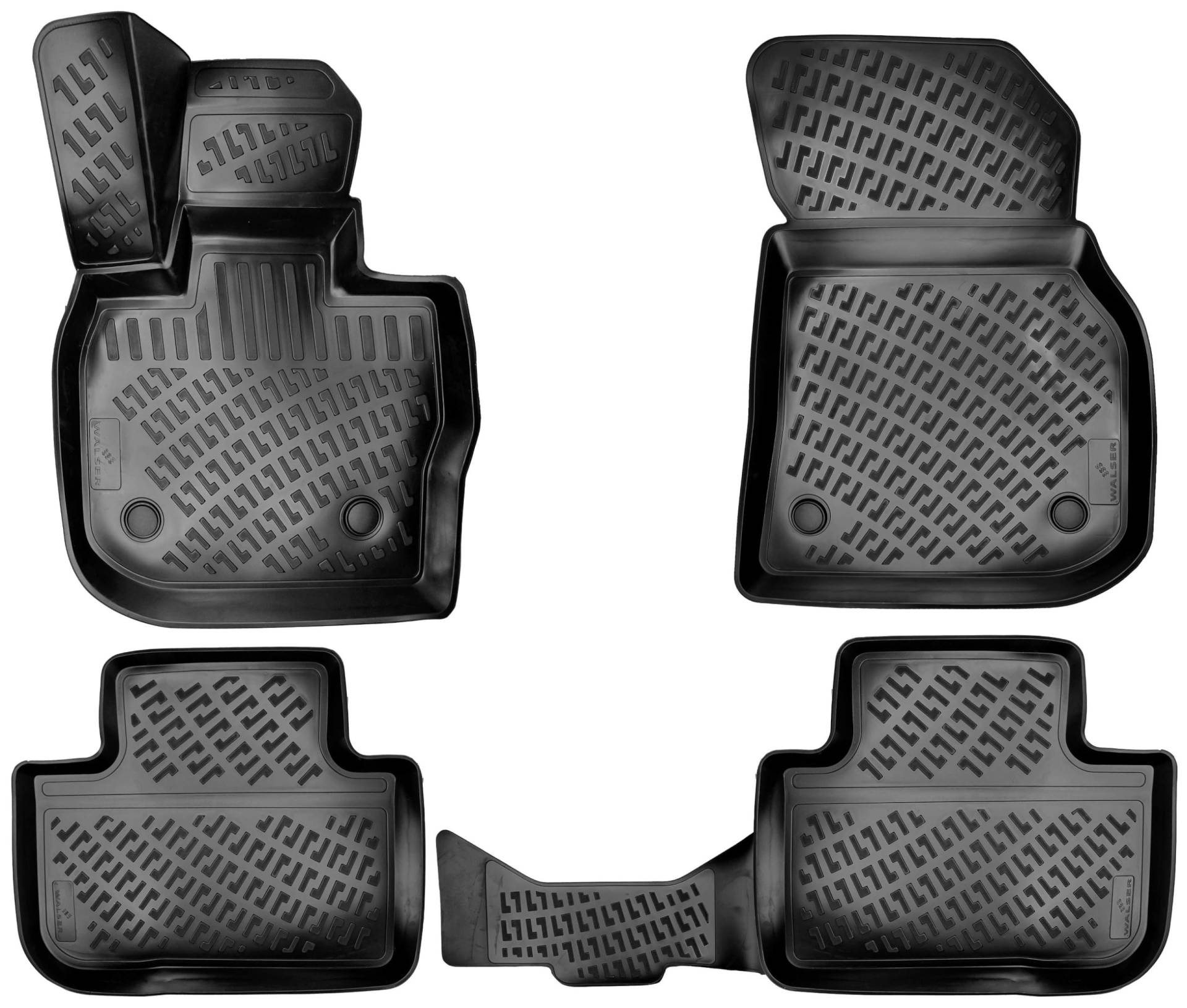 WALSER NXT Gummi Fussmatten Auto kompatibel mit BMW X3 (G01, F97) 07/2017-Heute, 100% passgenaue Auto Fußmatten, robuste Universal Fußmatte Auto, Gummimatten Auto, Auto Fussmatten Gummi von Walser