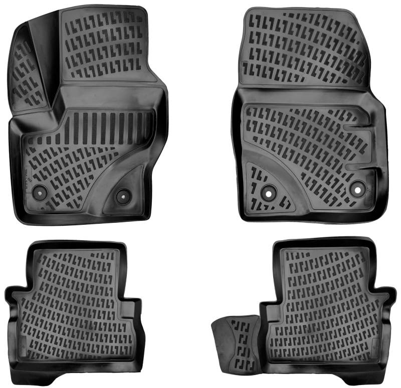 Walser NXT Gummi Fussmatten Auto kompatibel mit Ford Kuga II (DM2) 05/2012-Heute, 100% passgenaue Auto Fußmatten, robuste Universal Fußmatte Auto, Gummimatten Auto, Auto Fussmatten Gummi von Walser