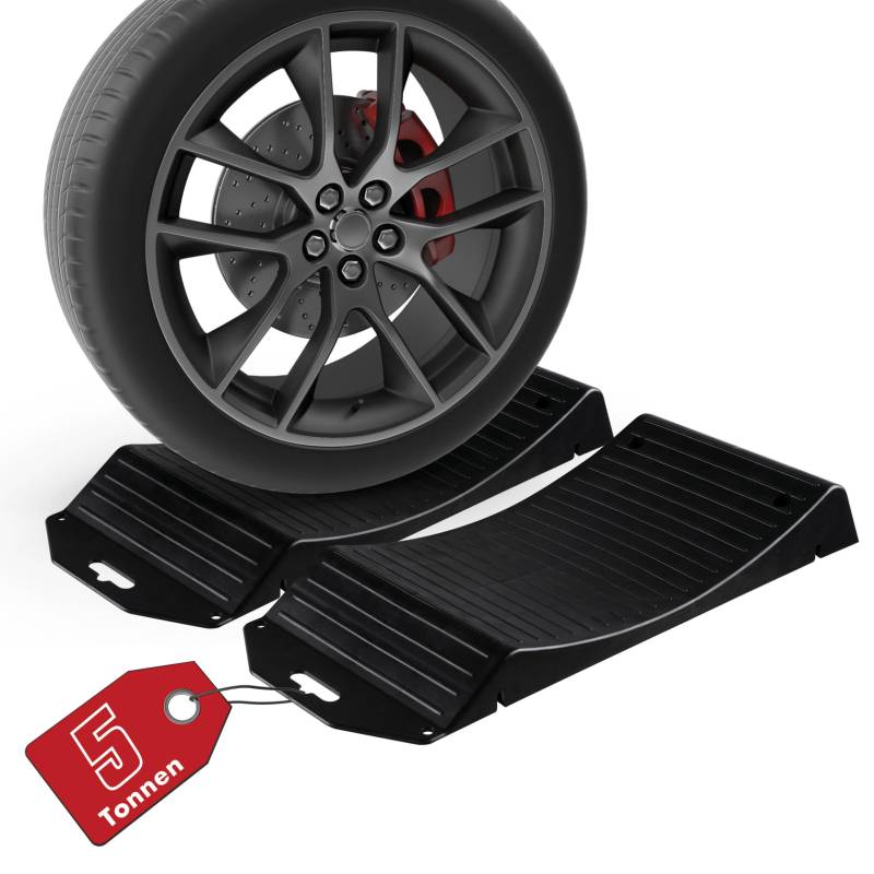 Walser Reifenschoner 2-er Set für Reifen 10-20 Zoll, praktische Reifenwiege mit Tragkraft bis zu 5 Tonnen, Auto Reifenschuhe Set, Auto Reifenschoner gegen Standplatten, Auto Reifen Unterlegplatten von Walser