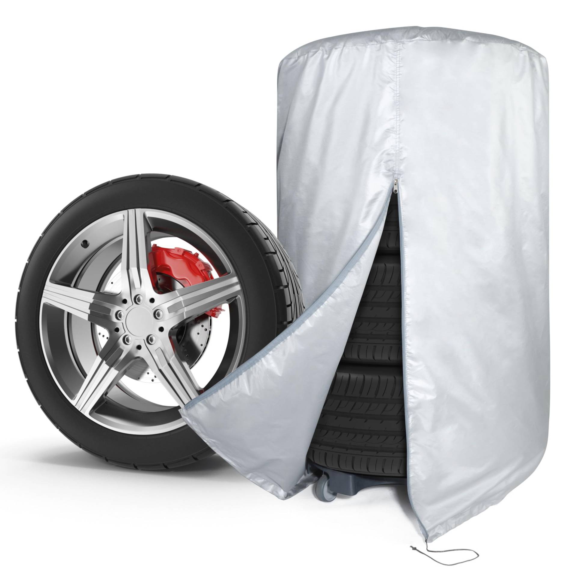 WALSER Auto Reifentasche, Autoreifen Aufbewahrung für 4 Reifen, Autoreifen Hülle, Autoreifen Tasche, Reifen Aufbewahrung, Reifen Hülle, Reifen Sack für Reifen Lagerung, Reifen Tasche silber 17-18 Zoll WALSER Auto Reifentasche, Autoreifen Aufbewahrung für 4 Reifen, Autoreifen Hülle, Autoreifen Tasche, Reifen Aufbewahrung, Reifen Hülle, Reifen Sack für Reifen Lagerung, Reifen Tasche silber 17-18 Zoll von Walser