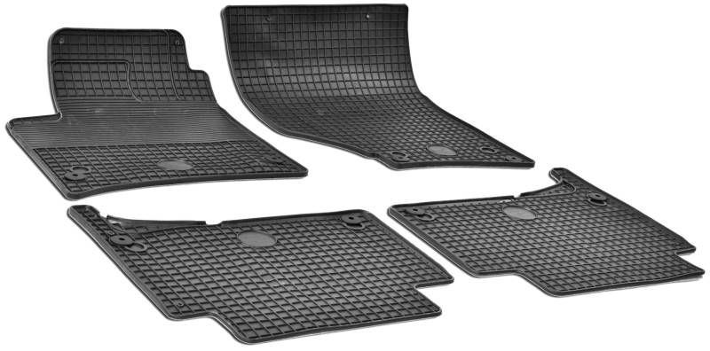 Walser DirtGuard Gummi Fussmatten Auto für Audi Q7 (4LB) 2005-2015, 100% passgenaue Auto Fußmatten, robuste Universal Fußmatte Auto, Gummimatten Auto von Walser
