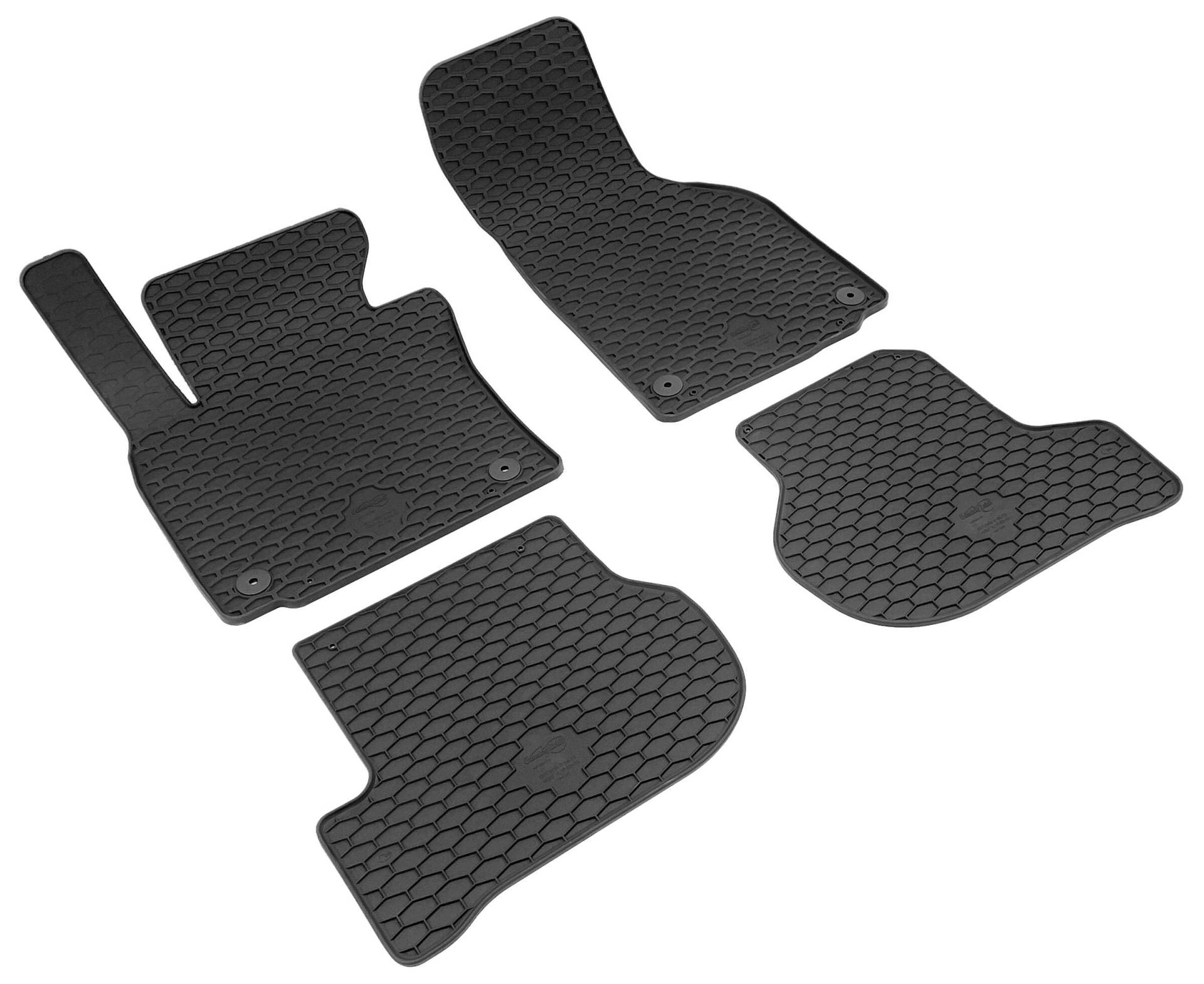 Walser DirtGuard Gummi Fussmatten Auto für Skoda Octavia II/VW Jetta III 2004-2013, VW Golf V 2003-2010, VW Golf VI 2008-2014, 100% passgenaue Auto Fußmatten, Gummimatten Auto von Walser