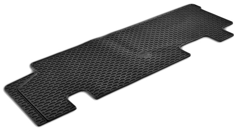 Walser DirtGuard Gummi Fussmatten Auto für VW T5 Bus 2009-08/2015, VW T6 Bus 04/2015-Heute, 2. Reihe, 100% passgenaue Auto Fußmatten, robuste Universal Fußmatte Auto, Gummimatten Auto von Walser